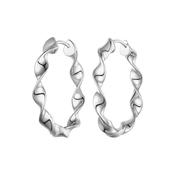 Sterling Silver 25mm Twist Hoop Earrings image