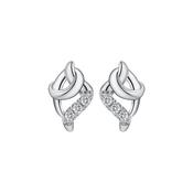 Sterling Silver CZ Open Swirl Earring image