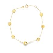 9ct Polished Square Scatter Bracelet image