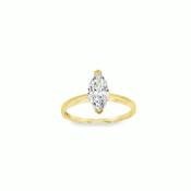 9ct Cubic Zirconia Marquise Solitaire Ring image