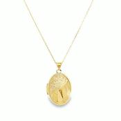 9ct Half Filigree Oval Locket