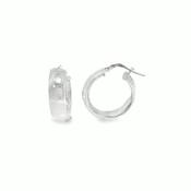 Sterling Silver 20mm Polished Chunky Hoop Earrings image