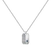 Maserati Stainless Steel Lined &amp; Polished Dog Tag Pendant