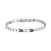 Maserati Stainless Steel &amp; Blue Gents Bracelet
