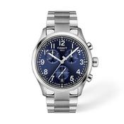 Gents Stainless Steel Tissot Chrono L 42mm With Blue Face image