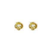 Ted Baker Gold Plated Flo Flr Earrings With Pearl Centre
