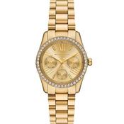 Ladies Rolled Goldl Michael Kors Lexington CZ Bezel With Chronograph Dial image