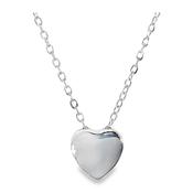 Sterling Silver Polished Heart Necklet