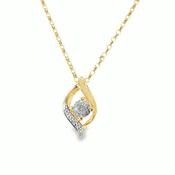 9ct CZ Swirl Pendant image
