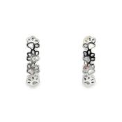 Sterling Silver Earring Drop Paw Print image