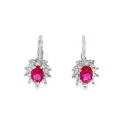 Sil E/rg Drop Cz/Red Ov Clus image