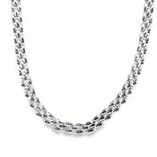 Sterling Silver Panther Link Necklet