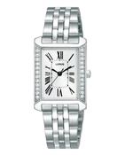 Ladies Lorus White Dial CZ Bezel
