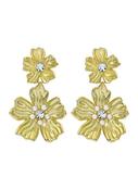 Ted Baker Gold Plated Pettala Flower Drop Earrings image