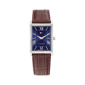 Gents Tommy Hilfiger Ben Blue Dial Square Watch With Brown Strap image
