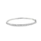 Sterling Silver Claw Set CZ Bangle image