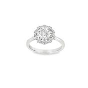 Sterling Silver CZ Halo Ring image