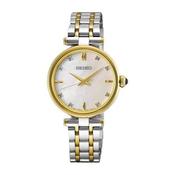Ladies Seiko 29mm Two Tone Mother Of Pearl Diamond Dial Watch image