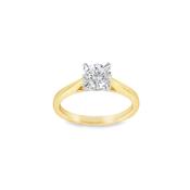 9ct Cultured Diamond 4 Claw Round Brilliant Solitaire Ring 1.00ct