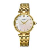 Ladies Seiko 29mm Diamond Mother Of Pearl Dot Dial Watch