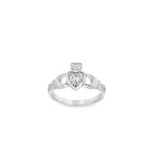 Sterling Silver CZ Claddagh Ring