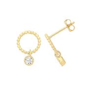 9ct E/rg Op Bubble Circ CZ Drop image