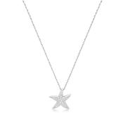 Sterling Silver CZ Starfish Necklet image