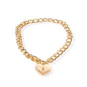 Burren 18ct Gold Plated To The Moon Curb Padlock Bracelet