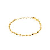Burren 18ct Gold Plated Pink Lady Beaded Bracelet