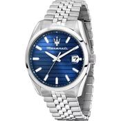 Gents Stainless Steel Maserati Attrazione 43mm Blue Dial Watch image