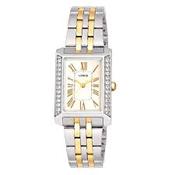 Ladies Two Tone Lorus Rectangualr Dial CZ Bezel image