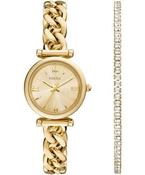 Ladies Fossil Carlie 28mm Watch &amp; Bracelet Set image