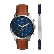 Gents Fossil Neutra Blue Chronograph Watch Set With Bracelet image
