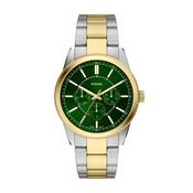 Gents Two Tone Fossil Pearson Green Chronograph Watch image