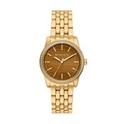 Ladies Rolled Gold Bracelet Bryant Michael Kors Watch with Bronze Dial image