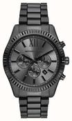 Gents Stainless Steel Black Lexington Round Chronograph Michael Kors Watch image