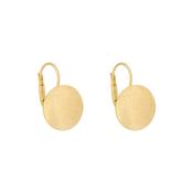 Sterling Silver Gold Plated German Wire Button Drop Earrings image