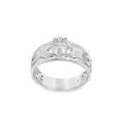 Sterling Silver Gents Woven Gents Claddagh Ring image