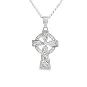 Sterling Silver CZ Celtic Cross Pendant image