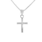 Sterling silver Plain Cross Pendant 15mm x 10mm image