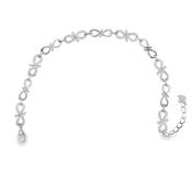Sterling Silver CZ &amp; Polished Infinity Link Bracelet image