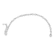 Sterling Silver CZ Square &amp; Infinity Link Bracelet image