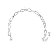 Sterling Silver CZ Wishbone Bracelet image