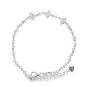 Sterling Silver CZ Flower Bracelet image