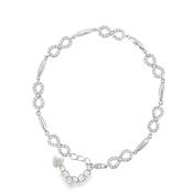 Sterling Silver CZ Infinity Bracelet image