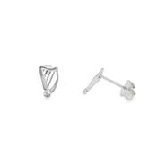 Sterling Silver Harp Stud Earrings image