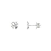 Sterling Silver Clover Stud Earrings image