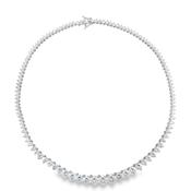 Sterling Silver Graduated CZ Tennis Necklet image