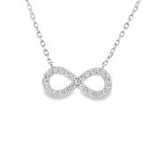 Sterling Silver CZ Infinity Necklet image