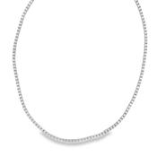 Sterling Silver 2mm CZ Tennis Necklet image